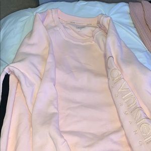 Pink Calvin Klein crewneck sweatshirt
